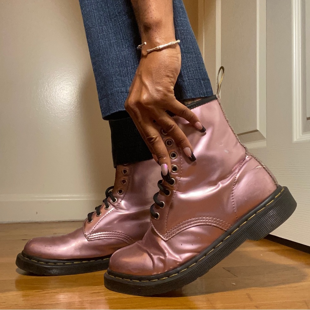 Dr. Martens Pink Combat Boots